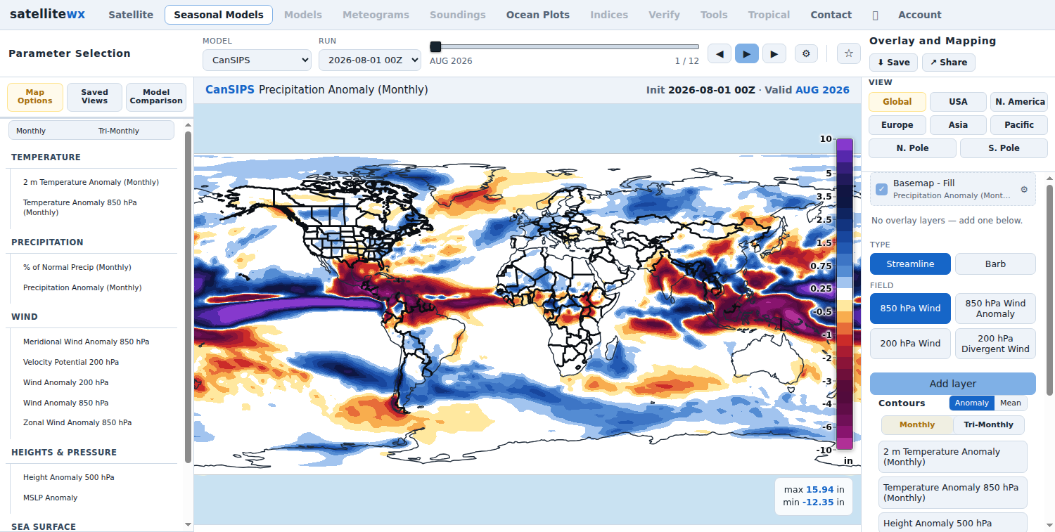 Precipitation anomaly